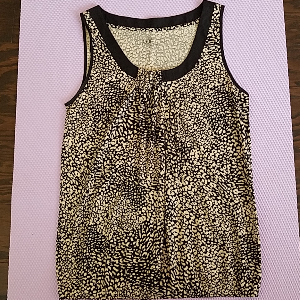 💥🎪⭐Ann Taylor Loft Leopard Sleeveless Top